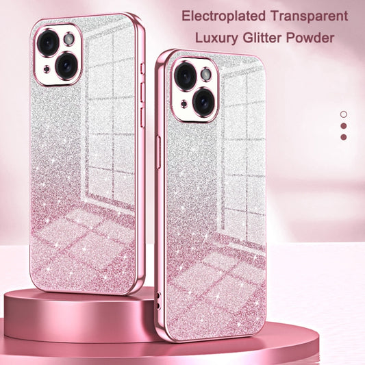 Gradient Glitter Powder Electroplated Phone Case, For iPhone 11, For iPhone 11 Pro, For iPhone X / XS, For iPhone XR