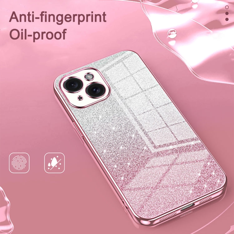 Gradient Glitter Powder Electroplated Phone Case, For iPhone 11, For iPhone 11 Pro, For iPhone X / XS, For iPhone XR