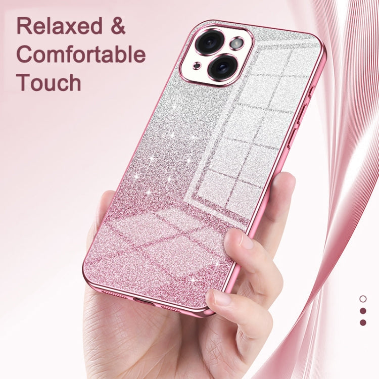 Gradient Glitter Powder Electroplated Phone Case, For iPhone 16 Pro Max, For iPhone 16 Pro, For iPhone 16 Plus, For iPhone 16