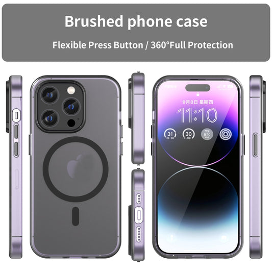 MagSafe Frosted Translucent TPU + PC Full Coverage Phone Case, For iPhone 15 Pro, For iPhone 15 Plus, For iPhone 15