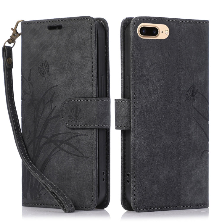 Orchid Butterfly Embossed Leather Phone Case, For iPhone 11 Pro, For iPhone X / XS, For iPhone XR, For iPhone XS Max, For iPhone 7 Plus / 8 Plus