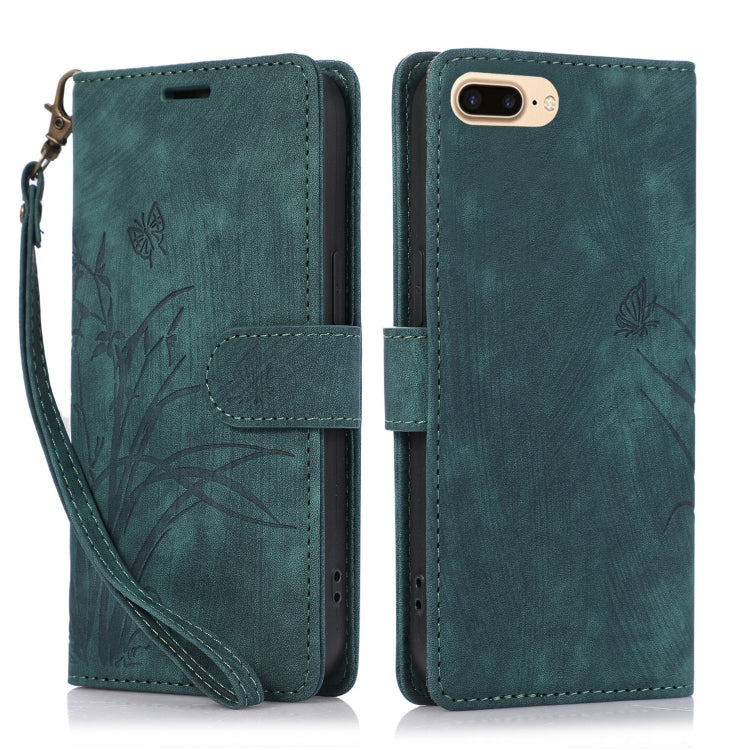 Orchid Butterfly Embossed Leather Phone Case, For iPhone 11 Pro, For iPhone X / XS, For iPhone XR, For iPhone XS Max, For iPhone 7 Plus / 8 Plus