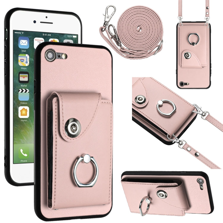 Organ Card Bag Ring Holder Phone Case with Long Lanyard, For iPhone 14 Pro, For iPhone 14 Pro Max, For iPhone SE 2022 / 2020 / 8 / 7, For iPhone 13 Pro Max, For iPhone 13 Pro