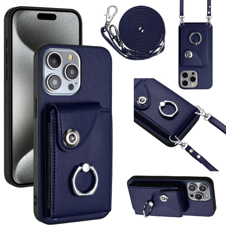 Organ Card Bag Ring Holder Phone Case with Long Lanyard, For iPhone 13, For iPhone 13 mini, For iPhone 12, For iPhone 12 Pro Max, For iPhone 12 Pro