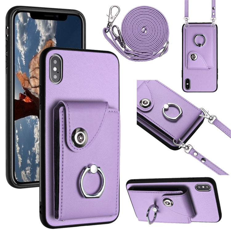 Organ Card Bag Ring Holder Phone Case with Long Lanyard, For iPhone 12 mini, For iPhone 11 Pro Max, For iPhone 11, For iPhone 11 Pro, For iPhone X / XS