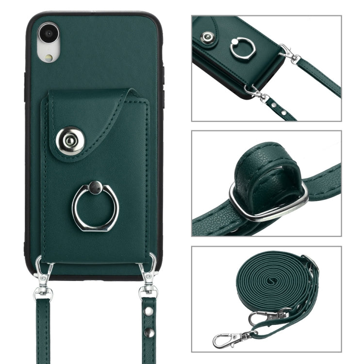 Organ Card Bag Ring Holder Phone Case with Long Lanyard, For iPhone XR, For iPhone XS Max, For iPhone 8 Plus / 7 Plus