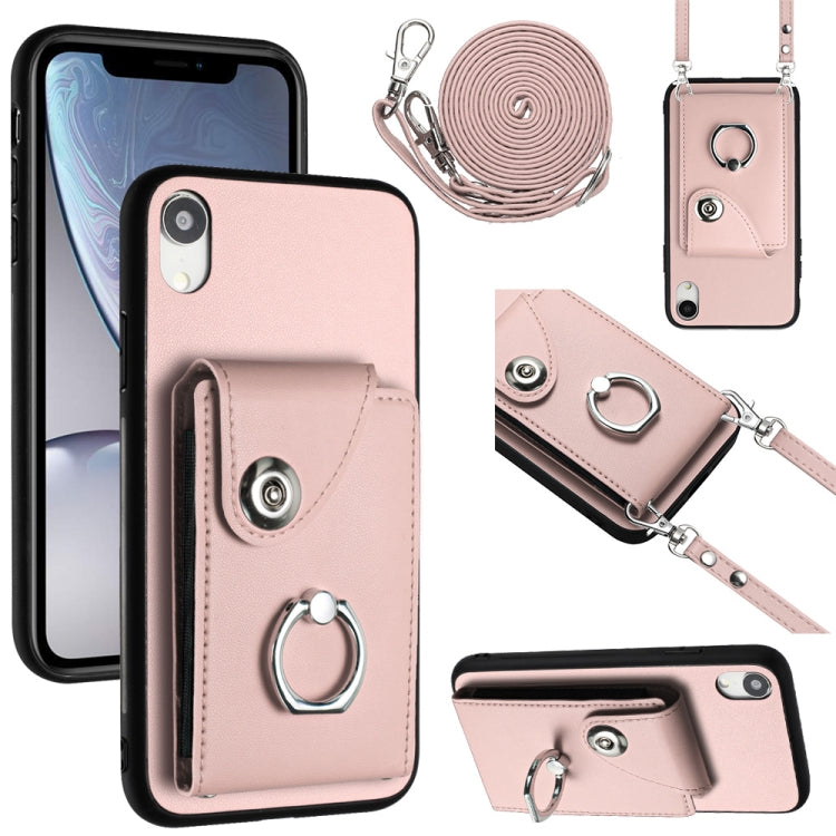 Organ Card Bag Ring Holder Phone Case with Long Lanyard, For iPhone XR, For iPhone XS Max, For iPhone 8 Plus / 7 Plus