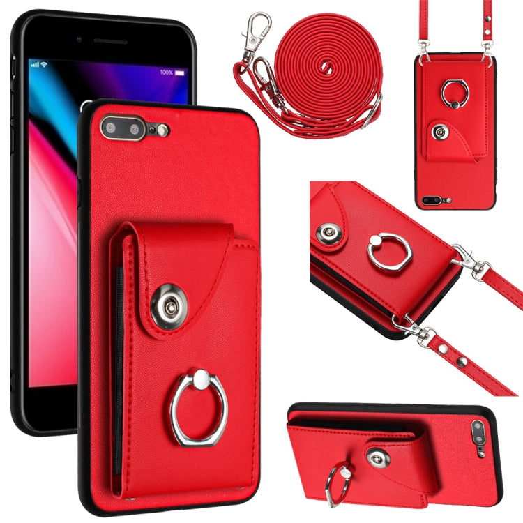 Organ Card Bag Ring Holder Phone Case with Long Lanyard, For iPhone XR, For iPhone XS Max, For iPhone 8 Plus / 7 Plus