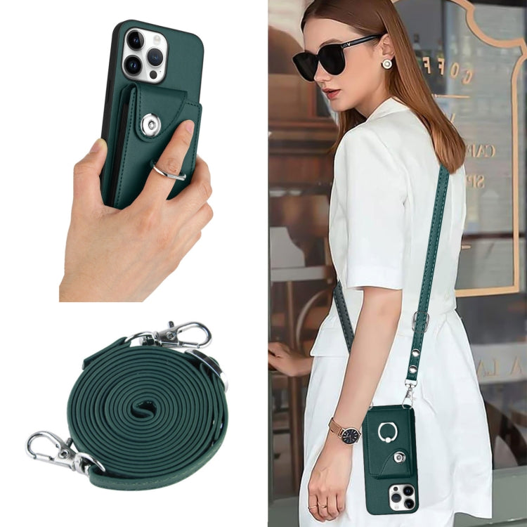 Organ Card Bag Ring Holder Phone Case with Long Lanyard, For iPhone 16 Pro Max, For iPhone 16 Pro, For iPhone 16 Plus, For iPhone 16, For iPhone 15 Pro Max