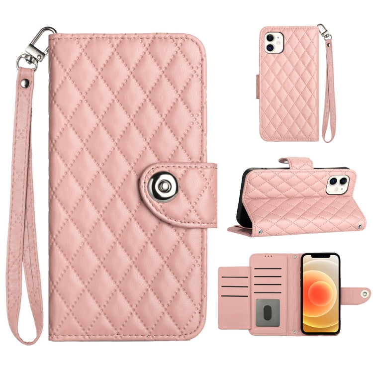 Rhombic Texture Flip Leather Phone Case with Lanyard, For iPhone 11, For iPhone 11 Pro, For iPhone XS / X, For iPhone XR, For iPhone XS Max