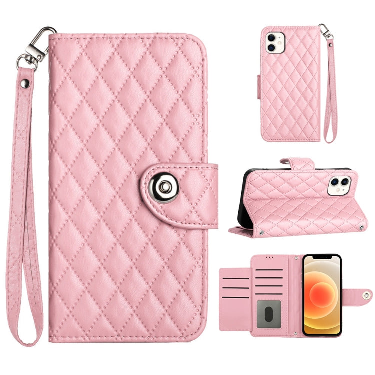 Rhombic Texture Flip Leather Phone Case with Lanyard, For iPhone 11, For iPhone 11 Pro, For iPhone XS / X, For iPhone XR, For iPhone XS Max