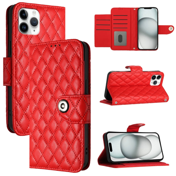 Rhombic Texture Flip Leather Phone Case with Lanyard, For iPhone 11, For iPhone 11 Pro, For iPhone XS / X, For iPhone XR, For iPhone XS Max