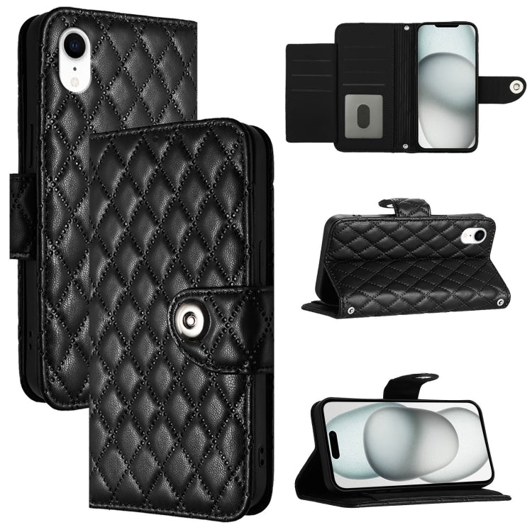 Rhombic Texture Flip Leather Phone Case with Lanyard, For iPhone 11, For iPhone 11 Pro, For iPhone XS / X, For iPhone XR, For iPhone XS Max