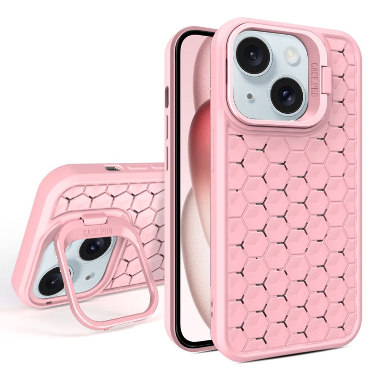 Honeycomb Radiating Lens Holder Magsafe Phone Case, For iPhone 15 Pro, For iPhone 15 Plus, For iPhone 15, For iPhone 14 Plus, For iPhone 14