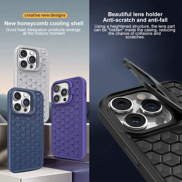 Honeycomb Radiating Lens Holder Magsafe Phone Case, For iPhone 16 Pro Max, For iPhone 16 Pro, For iPhone 16 Plus, For iPhone 16, For iPhone 15 Pro Max