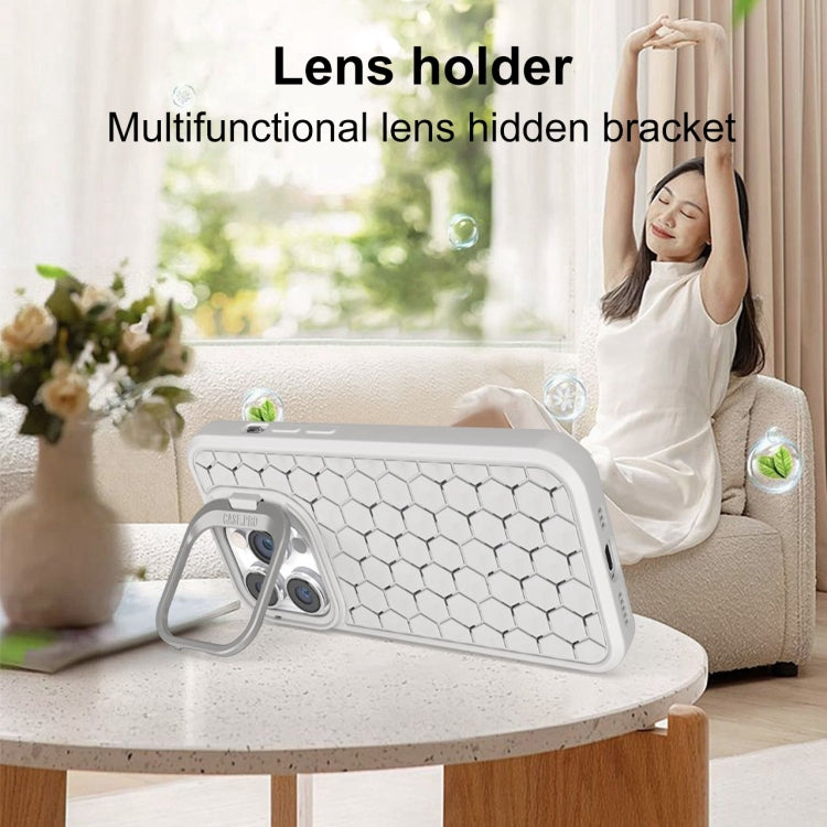 Honeycomb Radiating Lens Holder Magsafe Phone Case, For iPhone 15 Pro, For iPhone 15 Plus, For iPhone 15, For iPhone 14 Plus, For iPhone 14