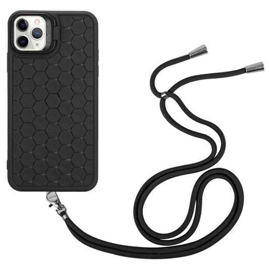 Honeycomb Radiating Lens Holder Magsafe Phone Case with Lanyard, For iPhone 15 Pro, For iPhone 15 Plus, For iPhone 15, For iPhone 14 Plus, For iPhone 14