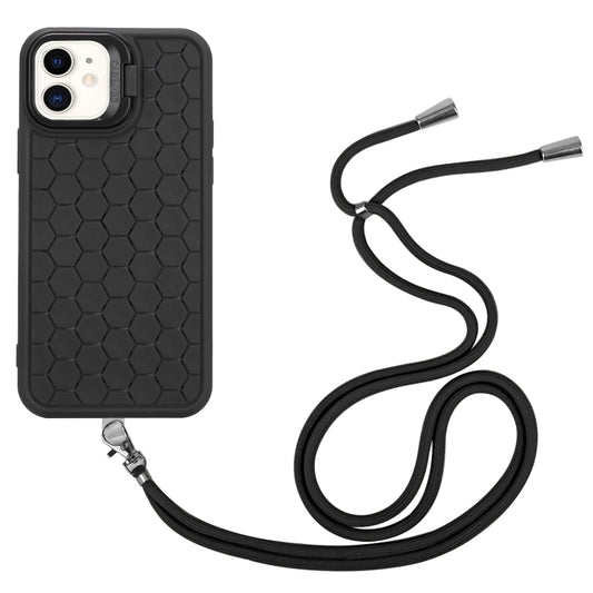 Honeycomb Radiating Lens Holder Magsafe Phone Case with Lanyard, For iPhone 12, For iPhone 12 Pro Max, For iPhone 12 Pro, For iPhone 11 Pro Max, For iPhone 11