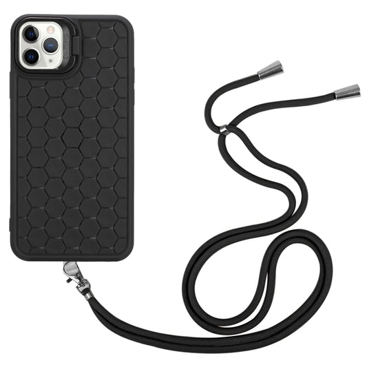 Honeycomb Radiating Lens Holder Magsafe Phone Case with Lanyard, For iPhone 16 Pro Max, For iPhone 16 Pro, For iPhone 16 Plus, For iPhone 16, For iPhone 15 Pro Max