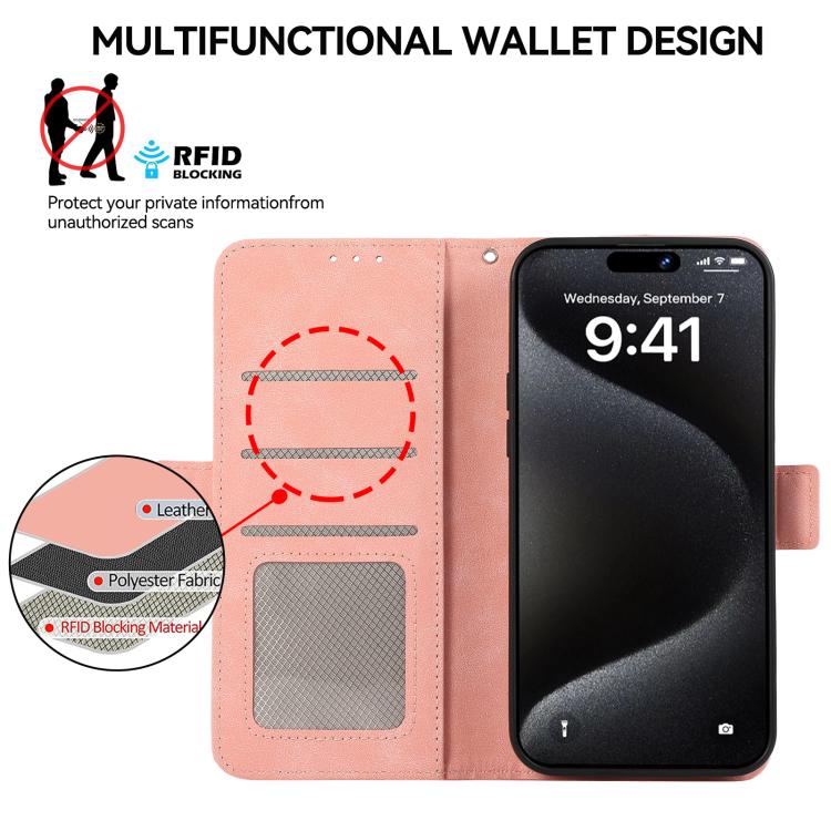 ABEEL Frosted Magnetic RFID Leather Phone Case, For iPhone 16e, For iPhone 16 Pro Max, For iPhone 16 Pro, For iPhone 16 Plus, For iPhone 16