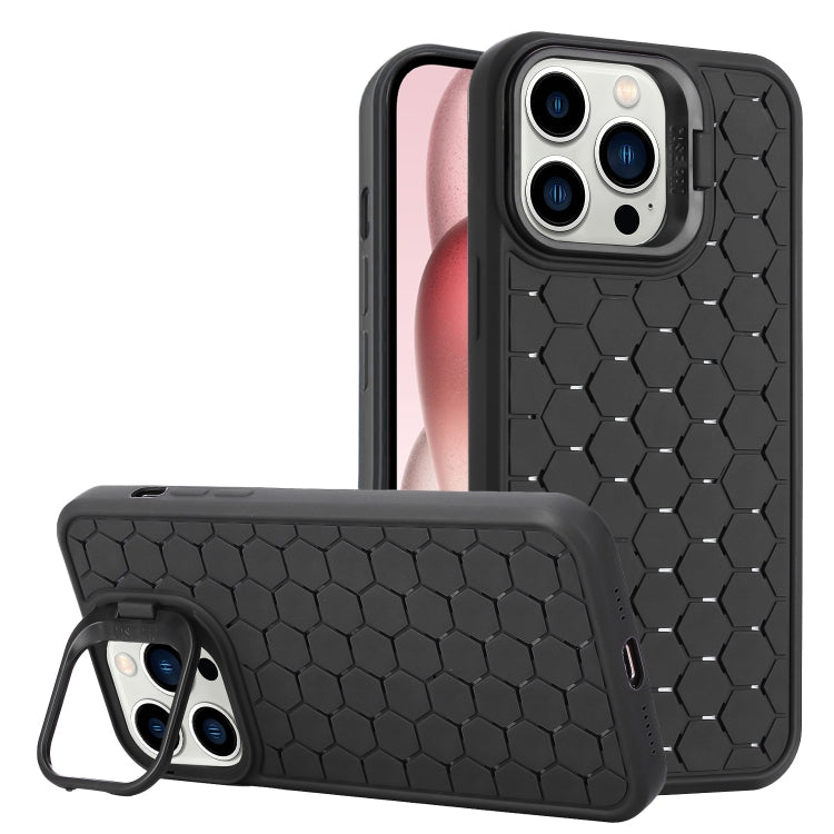 Honeycomb Radiating Lens Holder TPU Phone Case, For iPhone 16 Pro Max, For iPhone 16 Pro, For iPhone 16 Plus, For iPhone 16, For iPhone 15 Pro Max