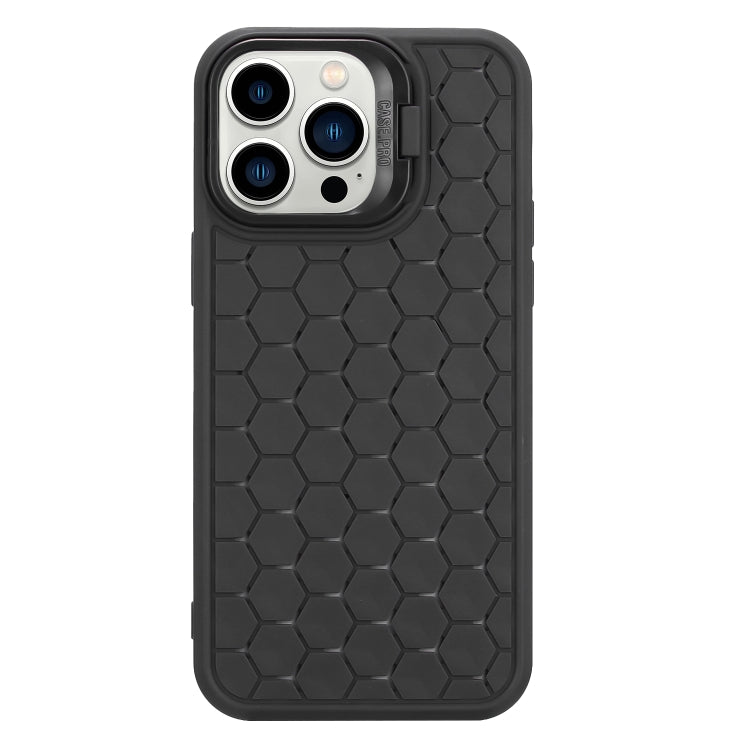 Honeycomb Radiating Lens Holder TPU Phone Case, For iPhone 15 Pro, For iPhone 15 Plus, For iPhone 15, For iPhone 14 Plus, For iPhone 14