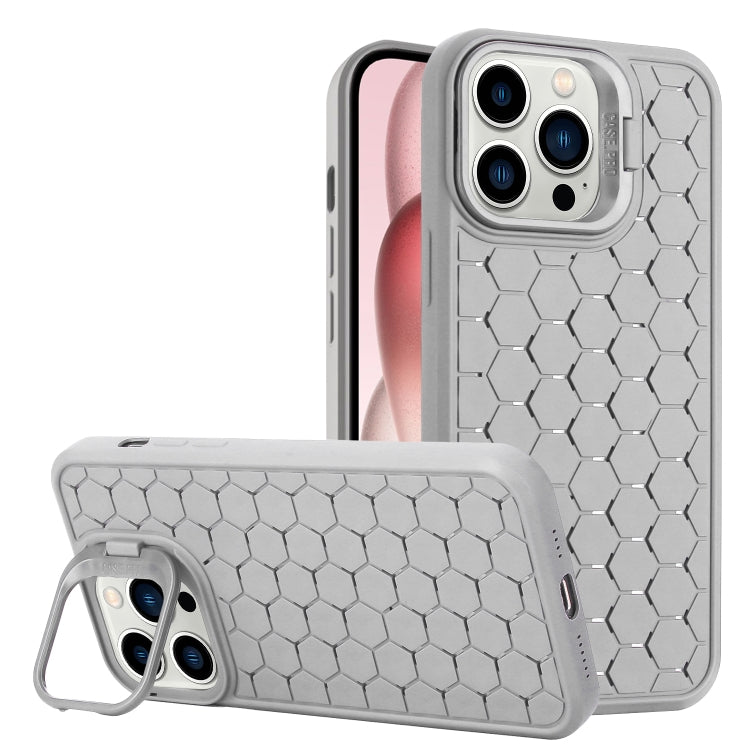 Honeycomb Radiating Lens Holder TPU Phone Case, For iPhone 15 Pro, For iPhone 15 Plus, For iPhone 15, For iPhone 14 Plus, For iPhone 14