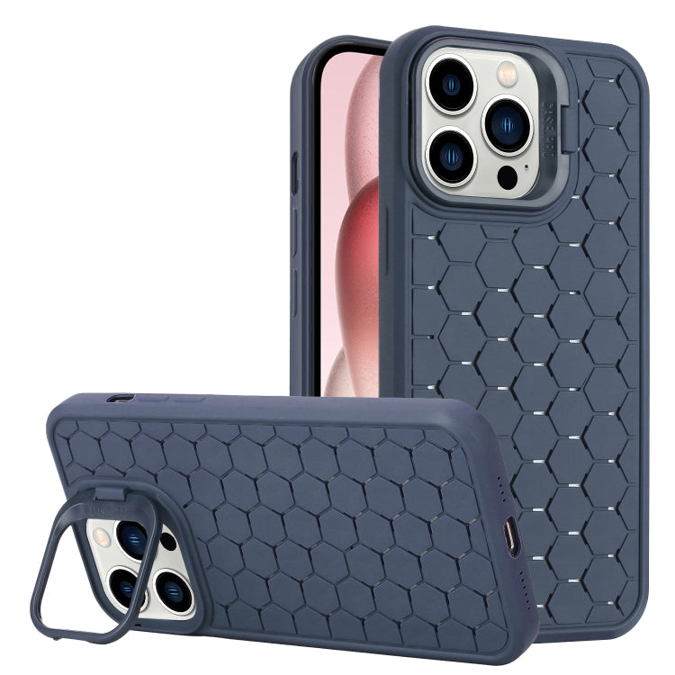 Honeycomb Radiating Lens Holder TPU Phone Case, For iPhone 14 Pro, For iPhone 14 Pro Max, For iPhone 13 Pro Max, For iPhone 13 Pro, For iPhone 13