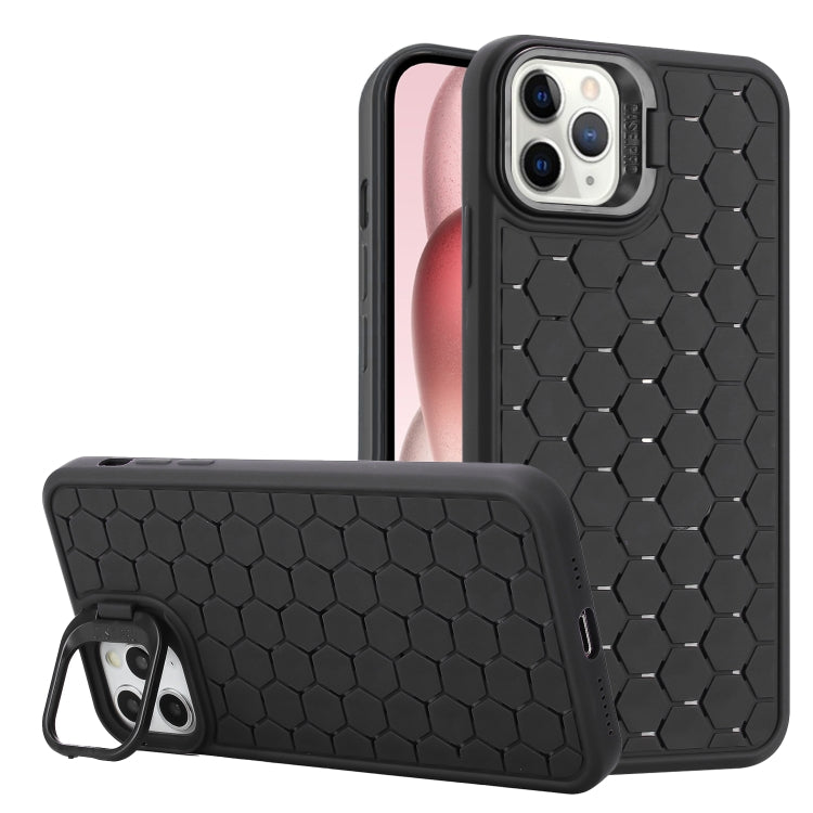 Honeycomb Radiating Lens Holder TPU Phone Case, For iPhone 11 Pro