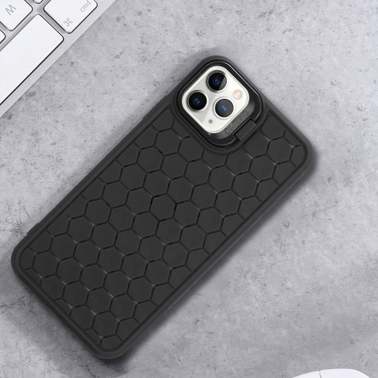 Honeycomb Radiating Lens Holder TPU Phone Case, For iPhone 11 Pro