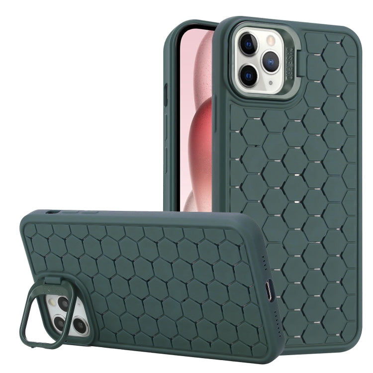 Honeycomb Radiating Lens Holder TPU Phone Case, For iPhone 11 Pro