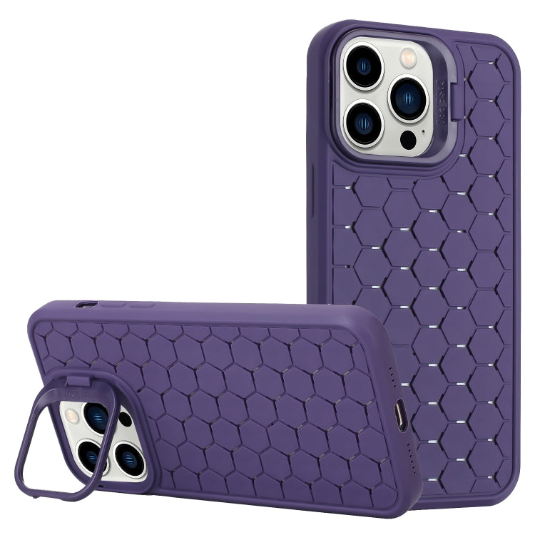 Honeycomb Radiating Lens Holder TPU Phone Case, For iPhone 16 Pro Max, For iPhone 16 Pro, For iPhone 16 Plus, For iPhone 16, For iPhone 15 Pro Max