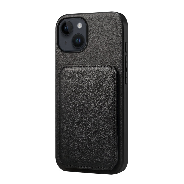 D04 Calf Texture Dual Card Slot Holder Phone Case, For iPhone 15, For iPhone 14 Plus, For iPhone 14, For iPhone 14 Pro, For iPhone 14 Pro Max, For iPhone 13 Pro Max, For iPhone 13 Pro, For iPhone 13