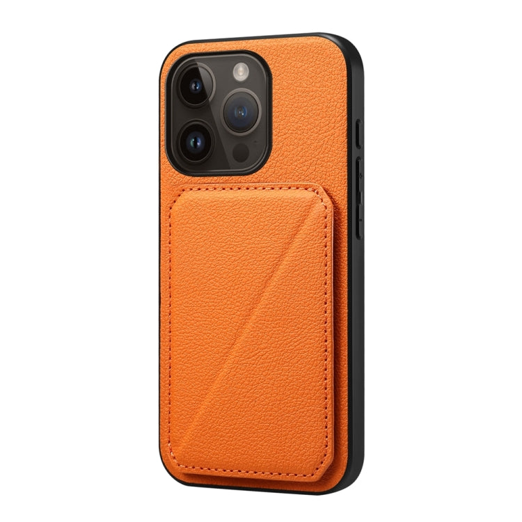 D04 Calf Texture Dual Card Slot Holder Phone Case, For iPhone 15, For iPhone 14 Plus, For iPhone 14, For iPhone 14 Pro, For iPhone 14 Pro Max, For iPhone 13 Pro Max, For iPhone 13 Pro, For iPhone 13