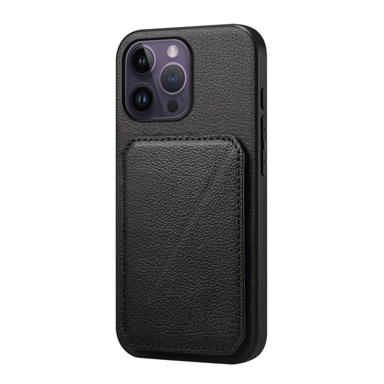 D04 Calf Texture Dual Card Slot Holder Phone Case, For iPhone 15, For iPhone 14 Plus, For iPhone 14, For iPhone 14 Pro, For iPhone 14 Pro Max, For iPhone 13 Pro Max, For iPhone 13 Pro, For iPhone 13