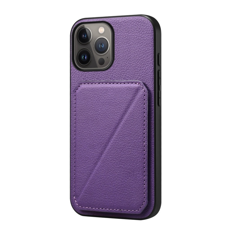 D04 Calf Texture Dual Card Slot Holder Phone Case, For iPhone 15, For iPhone 14 Plus, For iPhone 14, For iPhone 14 Pro, For iPhone 14 Pro Max, For iPhone 13 Pro Max, For iPhone 13 Pro, For iPhone 13