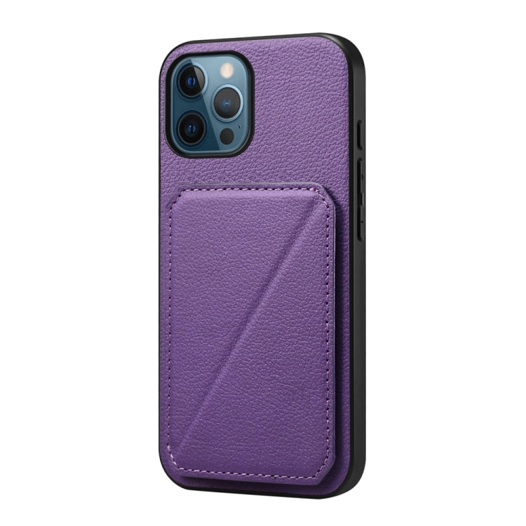 D04 Calf Texture Dual Card Slot Holder Phone Case, For iPhone 12, For iPhone 12 Pro Max, For iPhone 12 Pro, For iPhone 11 Pro Max, For iPhone 11, For iPhone 11 Pro, For iPhone X / XS, For iPhone XR