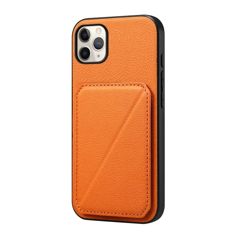 D04 Calf Texture Dual Card Slot Holder Phone Case, For iPhone 12, For iPhone 12 Pro Max, For iPhone 12 Pro, For iPhone 11 Pro Max, For iPhone 11, For iPhone 11 Pro, For iPhone X / XS, For iPhone XR