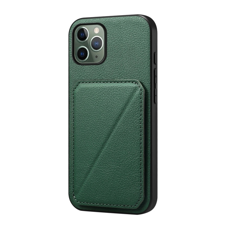 D04 Calf Texture Dual Card Slot Holder Phone Case, For iPhone 12, For iPhone 12 Pro Max, For iPhone 12 Pro, For iPhone 11 Pro Max, For iPhone 11, For iPhone 11 Pro, For iPhone X / XS, For iPhone XR