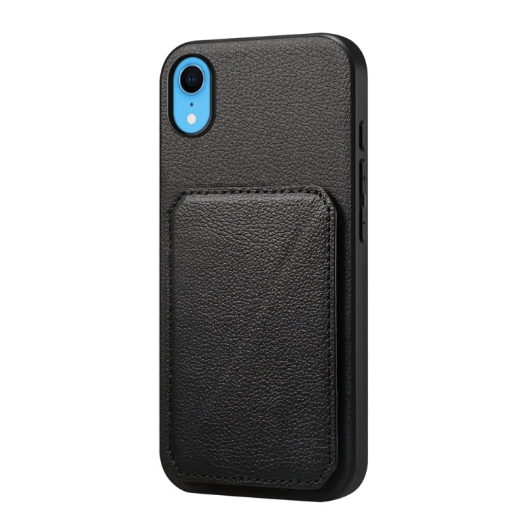 D04 Calf Texture Dual Card Slot Holder Phone Case, For iPhone 12, For iPhone 12 Pro Max, For iPhone 12 Pro, For iPhone 11 Pro Max, For iPhone 11, For iPhone 11 Pro, For iPhone X / XS, For iPhone XR