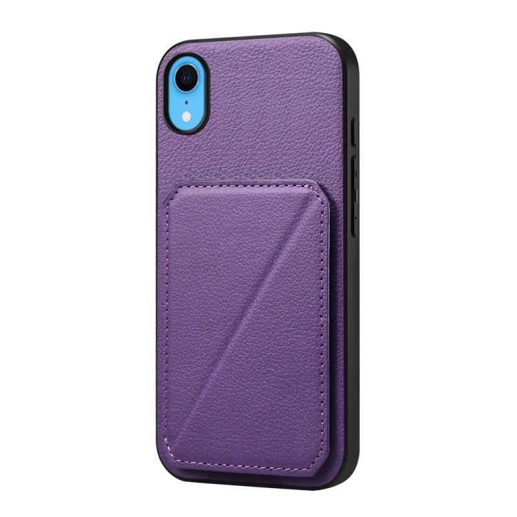 D04 Calf Texture Dual Card Slot Holder Phone Case, For iPhone 12, For iPhone 12 Pro Max, For iPhone 12 Pro, For iPhone 11 Pro Max, For iPhone 11, For iPhone 11 Pro, For iPhone X / XS, For iPhone XR