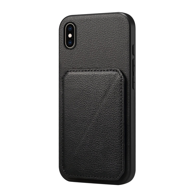 D04 Calf Texture Dual Card Slot Holder Phone Case, For iPhone XS Max, For iPhone 7 Plus / 8 Plus