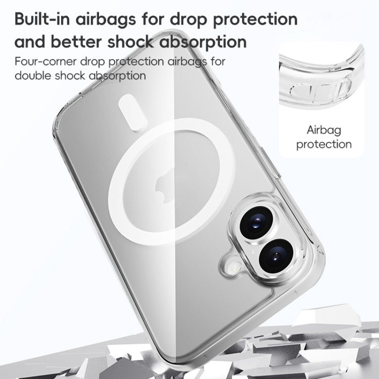 ZGA Magsafe Clear PC Hybrid TPU Phone Case, For iPhone 16 Pro Max, For iPhone 16 Pro, For iPhone 16 Plus, For iPhone 16, For iPhone 15 Pro Max, For iPhone 15 Pro, For iPhone 15 Plus, For iPhone 15