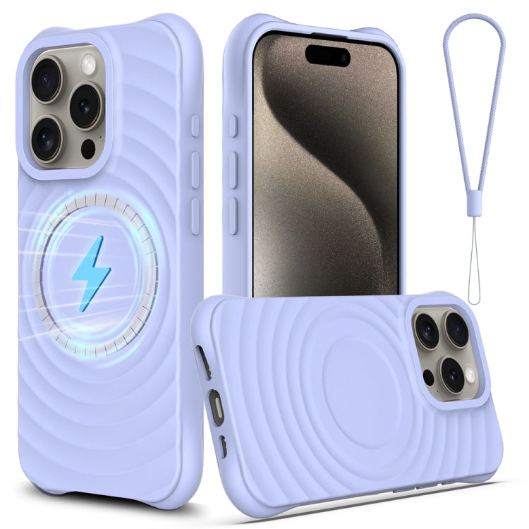 Wave Texture MagSafe Magnetic Liquid Silicone Phone Case, For iPhone 15 Pro Max, For iPhone 15 Pro, For iPhone 15 Plus, For iPhone 15, For iPhone 14 Plus