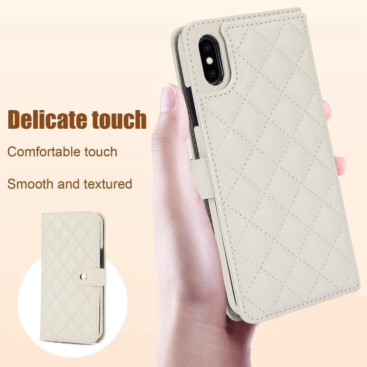 Crossbody Multifunction Rhombic Leather Phone Case, For iPhone XS Max, For iPhone 7 Plus / 8 Plus