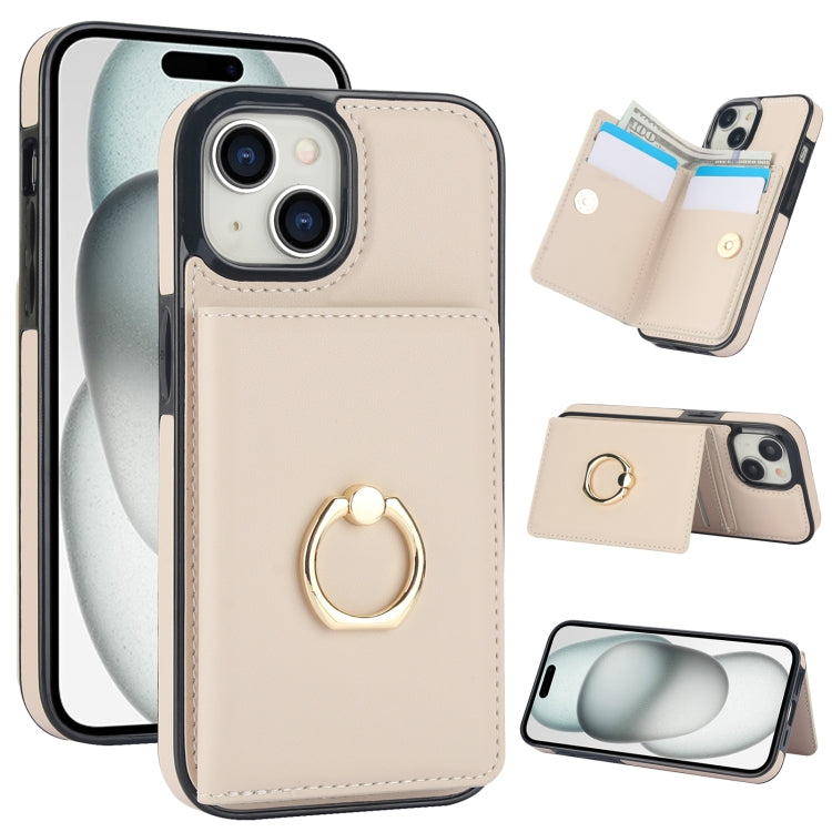 RFID Anti-theft Card Ring Holder Phone Case, For iPhone 15 Pro Max, For iPhone 15 Pro, For iPhone 15 Plus, For iPhone 15