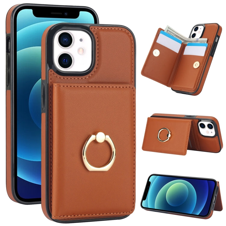 RFID Anti-theft Card Ring Holder Phone Case, For iPhone 12/12 Pro, For iPhone 12 Pro Max, For iPhone 12 mini, For iPhone 11 Pro Max