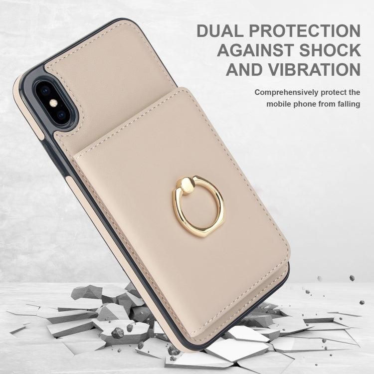 RFID Anti-theft Card Ring Holder Phone Case, For iPhone XS Max, For iPhone 8 Plus / 7 Plus