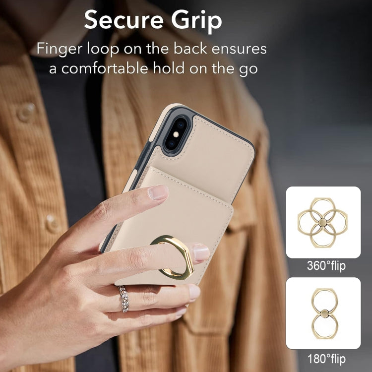 RFID Anti-theft Card Ring Holder Phone Case, For iPhone XS Max, For iPhone 8 Plus / 7 Plus