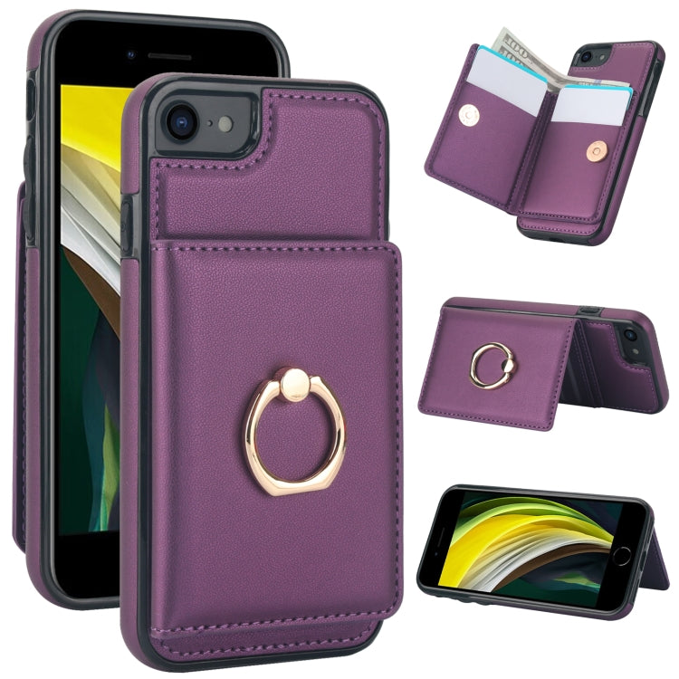 RFID Anti-theft Card Ring Holder Phone Case, For iPhone XS Max, For iPhone 8 Plus / 7 Plus